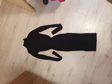svecane plisirane haljine: XS (EU 34), color - Black, Evening, Long sleeves