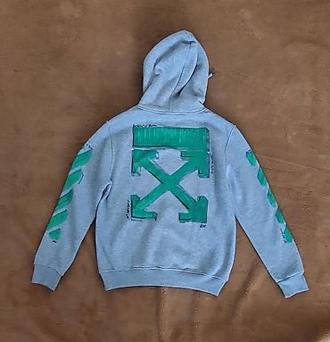 nike tech fleece: Мужская толстовка, L, Off-White, Б/у, цвет - Серый — 2