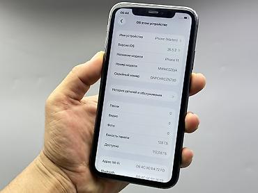 iphone 11 osh: IPhone 11, Б/у, 128 ГБ, Черный, Защитное стекло, Чехол, 71 % — 6