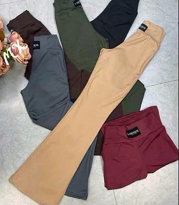 ledžend ženske pantalone: Ženske lepršave helanke/flare pantalone visokog struka - Kroj: uske — 2