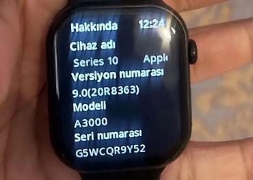 apple watch series 8: Apple Watch Series 10 smart saat Xüsusiyyətlər: - Qara rəng, silikon — 2