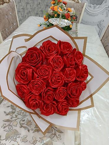 gül buket: Qırmızı qızılgüllərdən buket və Raffaello şirniyyat buketi - Müxtəlif — 1