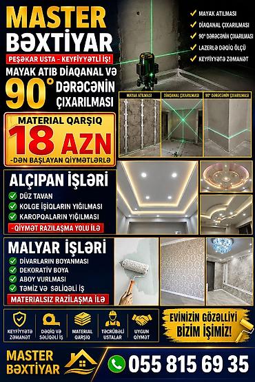 usta işləri: Peşəkar usta xidməti – Master Bəxtiyar Xidmətlər: - Mayak atılması — 1