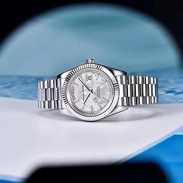 Ručni satovi: PAGANI DESIGN PD-1783 - 40mm - Meteor Bela - Rolex Day-Date Potpuno — 3