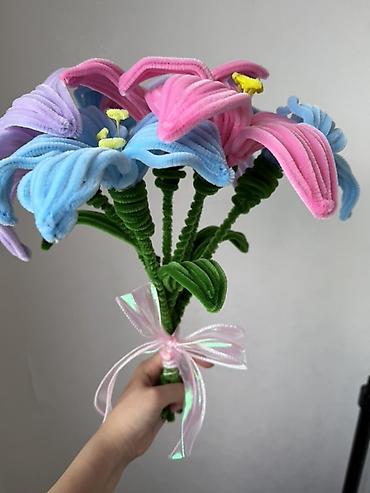 бабочки букет: Букет декоративных цветов из пушистых проволок (pipe cleaners)7 штук — 2