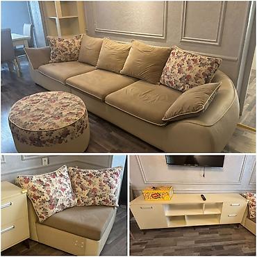 pufik divan: Endirim‼️Kunc divan pufikle birge 280 man.acilir yataq olur.baza — 1