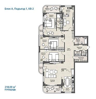 жилье ош: 5 комнат, 216 м², Орто-Сай с. Элитка, 2 этаж, ПСО (под самоотделку) — 2