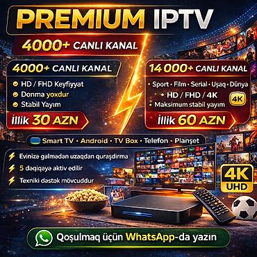 pulsuz iptv linkleri 2026: Premium IPTV xidməti - 4000+ canlı kanal: HD/FHD keyfiyyət, donma — 1