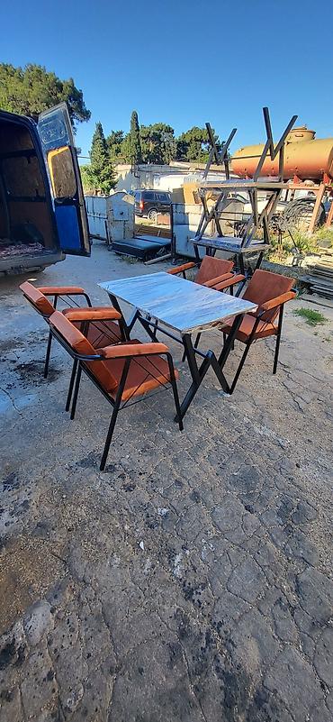 kafe stul: Mətbəx üçün, Yeni, Açılmayan, Dördbucaq masa, 4 stul — 2