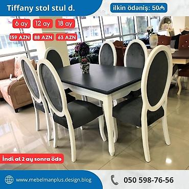 ay: Qonaq otağı üçün, Yeni, Açılan, Kvadrat masa, 6 stul — 10