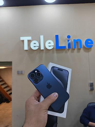 IPhone 15 Pro, 128 GB, Blue Titanium, Zəmanət, Simsiz şarj, Face ID