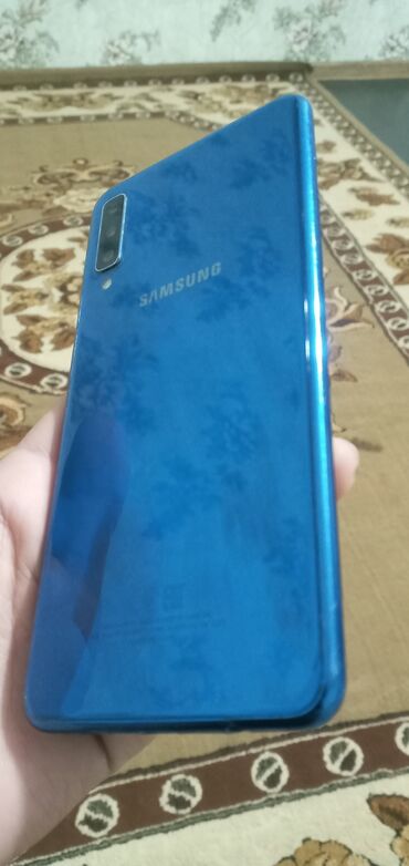 Samsung: Samsung Galaxy A7, Б/у, 64 ГБ, цвет - Голубой, 2 SIM