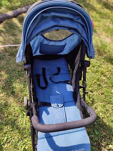 Коляски: Прогулочная коляска Babystone, цвет — голубой деним,очень лёгкая 4 кг — 2