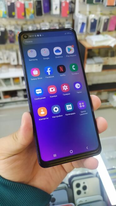 Samsung Galaxy A21S, Б/у, 64 ГБ, цвет - Синий, 2 SIM