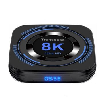 android tv box: Transpeed Android Tv Box 8K 4GB 64GB wifi 2.4 Wifi 5G dəstəkləyir