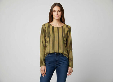 bluzka megi w paski: Women's blouse, size S