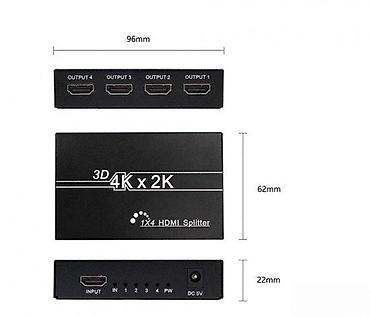 multimo: HDMI RAZDELNIK SPLITTER 1 NA 4 PORTNI SWITCH SA NAPAJANJEM | NOVO — 2