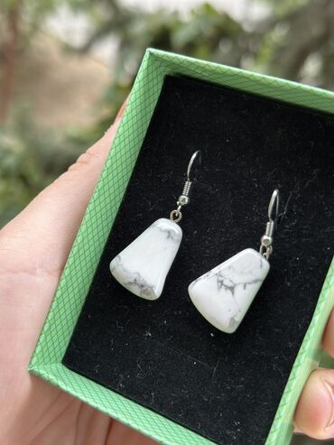 Bijuteriya dəstləri: Məhsul: Bəzək aksesuarları dəsti + daş sırğalar - Böyük ölçülü — 6