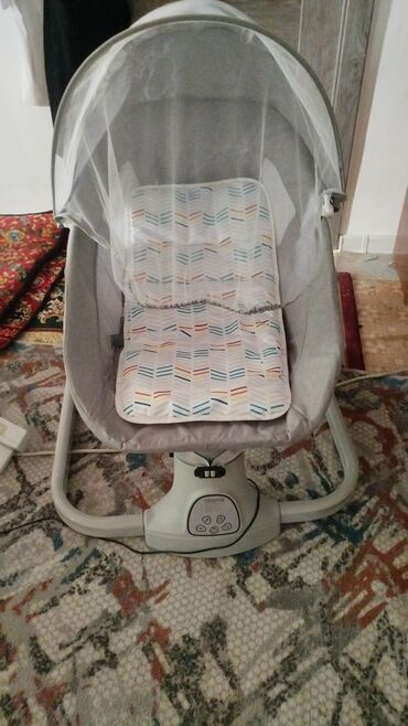 буу манеж: Детский шезлонг, Электронная, Другой материал, цвет - Серый