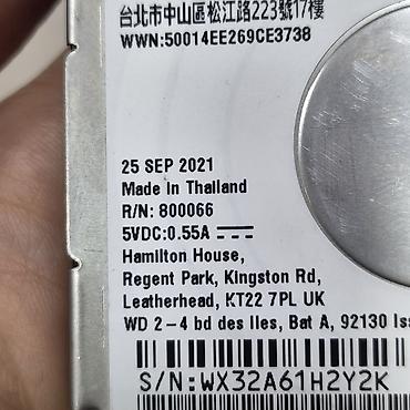 Комплектующие для ПК: Накопитель для ПК, Новый, Western Digital (WD), HDD, 1 ТБ, 2.5", Для ПК — 4