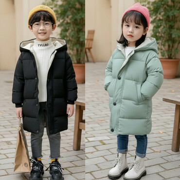 Верхняя одежда: В наличии имеется♨️ Брендовая хлопчатобумажная детское пальто средней — 1