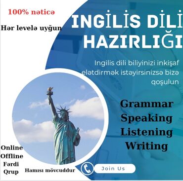 rus dili kurs: Xarici dil kursları | İngilis dili | Böyüklər üçün, Uşaqlar üçün | Danışıq klubu, Daşıyıcı ilə, Abituriyentlər üçün