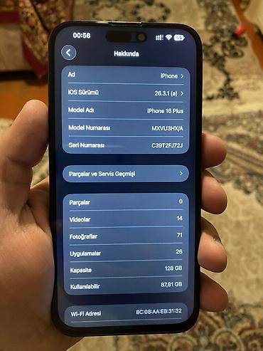 Apple iPhone: IPhone 16 Plus, 128 GB, Face ID — 1