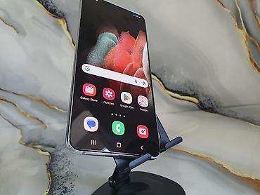 Samsung Galaxy S21 Plus, Б/у, 128 ГБ, цвет - Серебристый, 1 SIM, 2 SIM