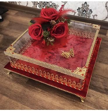 hamam xoncasi: Xınayaxdı/nişan üçün bəzəkli xonça qirmizilar satilir ancaq — 2