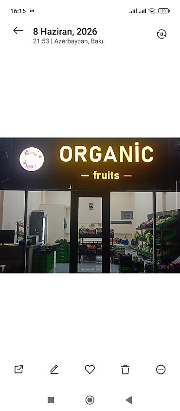 dəniz məhsulları: ORGANIC fruits – təbii meyvə-tərəvəz loqosu Məhsullar: - Mövsümi — 3