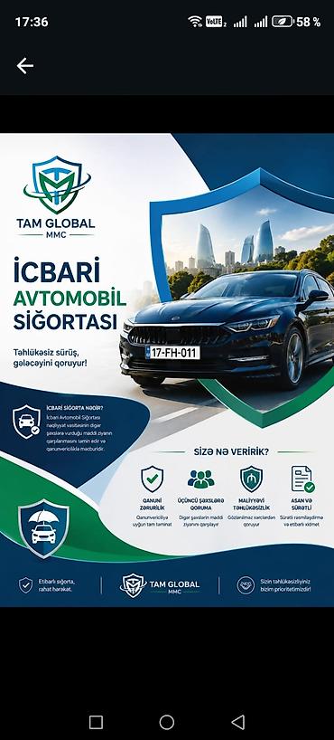 bilio global: Tam Global MMC – sığorta xidmətləri Xidmətlər: - Kasko sığortası — 3