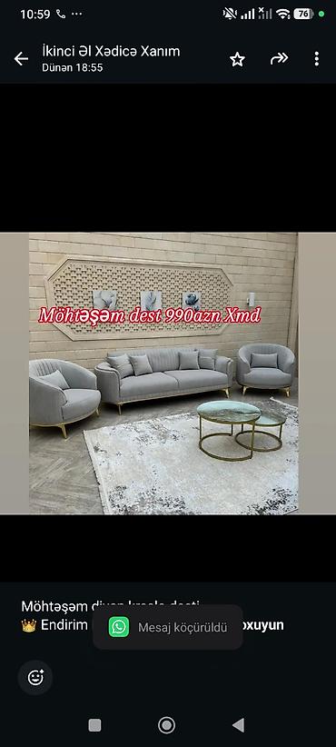ucuz divan kreslo: Möhtəşəm divan kreslo desti 👑 Endirim Məhdud sayda Rəng seçimi — 1