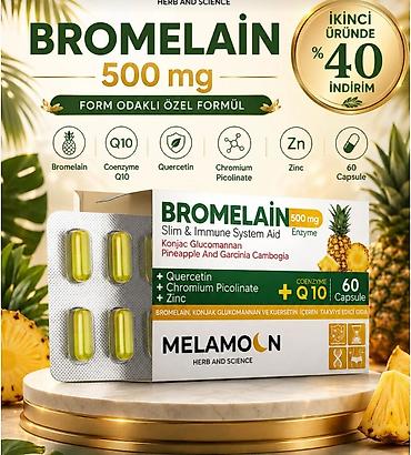 Çəki nəzarəti və maddələr mübadiləsi: Bromelain, qarsiniya və konjak