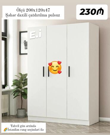 Masa və oturacaq dəstləri: 3 qAplı dolab