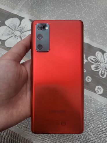 qazax telefon: Samsung Galaxy S20, 128 GB, rəng - Qırmızı, Barmaq izi, Simsiz şarj
