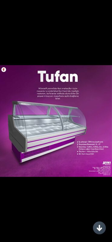 Soyuducu vitrinləri: Vitrin soyuducular. Zavod istehsalı. İstənilən ölçüdə və rəngdə — 7