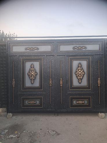 darvaza matoru: Dekorativ dəmir darvaza - Material: möhkəm metal konstruksiya - Rəng — 1