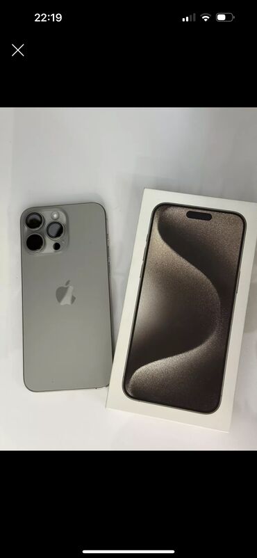 iphone 14 в бишкеке: IPhone 15 Pro Max, Б/у, 256 ГБ, Natural Titanium, Зарядное устройство, Коробка, Чехол, 100 %