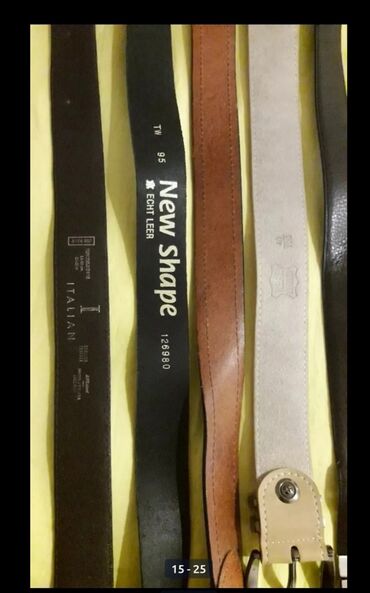 Ремни и пояса: Ремень, Другой бренд, Материал: Натуральная кожа, Мужские, Б/у — 19