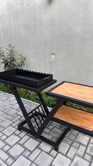 Metall manqal masası və bişirmə stansiyası - Material: qalın divarlı lalafo.az -da Metall manqal masası və bişirmə stansiyası - Material: qalın divarlı