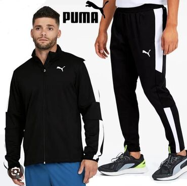 купить горнолыжный костюм мужской: Мужской спортивный костюм, M (EU 38), Puma, Б/у, цвет - Черный
