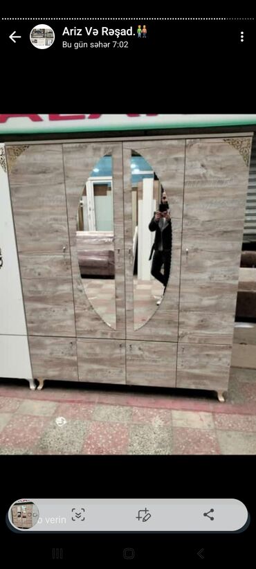 Dolablar: Yeni, Açılan, 4 qapılı Düz dolab, Dolab-asılqan, Azərbaycan — 5