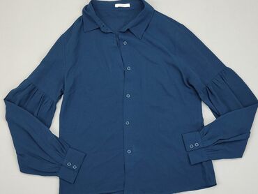 niebieska bluzki z długim rękawem: Koszula Damska, M, stan - Bardzo dobry
