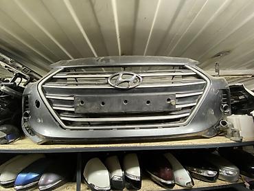 Передний бампер с решеткой радиатора для Hyundai (эмблема Hyundai на