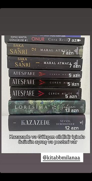 sak qosqu: Kitablar: - Kanlı Mafya Günlükleri #1 – Onur (Cora Reill) – 7 AZN - — 1