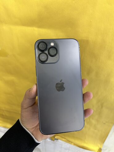 айфон 13 256 цена в бишкеке: IPhone 13 Pro Max, Колдонулган, 256 ГБ, Кара, Каптама, 86 %