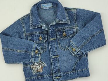 kurtki wiatrówki dla dzieci: Children's jeans jacket, 3-4 years, 98-104 cm, condition - Good