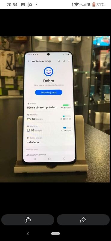 Samsung: Samsung Galaxy S21 Ultra, 16 GB, bоја - Crna, Broken phone, Sa tastaturom, Dual SIM — 9