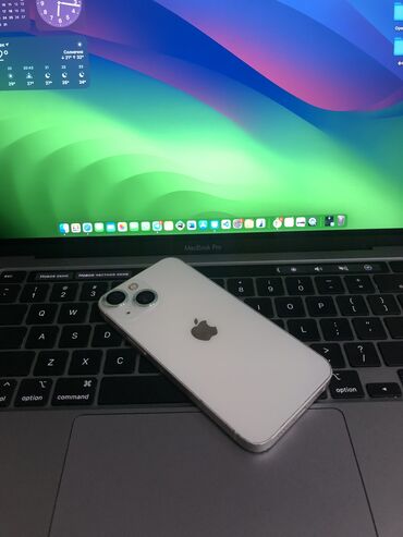 где можно купить ноутбук в бишкеке: IPhone 13 mini, Б/у, 128 ГБ, Белый, Защитное стекло, Чехол, 77 %