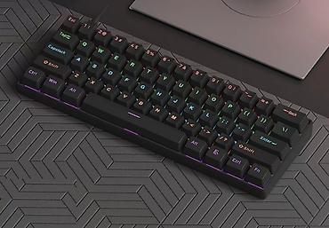 plata ddr3: 60% kompakt mexaniki klaviatura – RGB işıqlanma və çoxrəngli keycap — 2